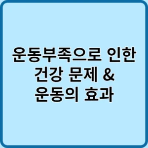 운동부족으로 인한 건강 문제